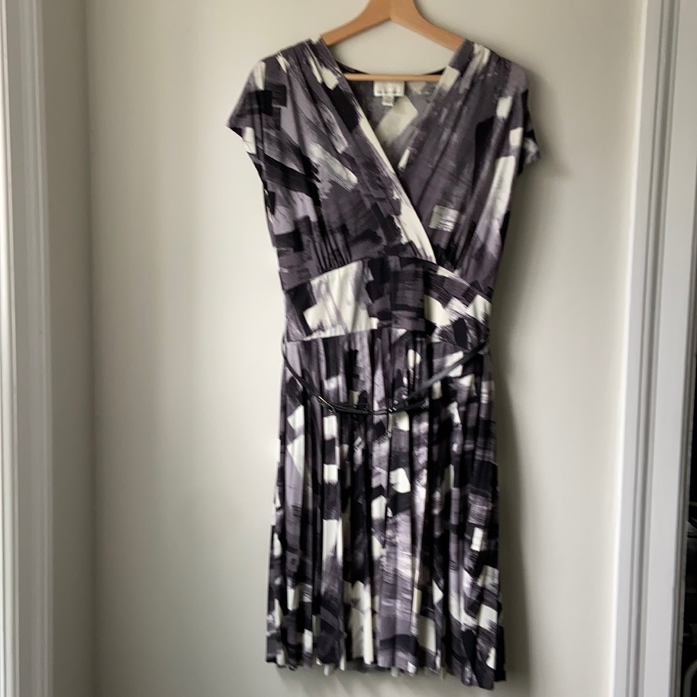 Donna Morgan belted wrap dress